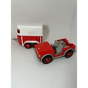 Schleich Horse Club Red SUV 4x4 Truck and Horse Trailer Set 2003 AA-RJ 166